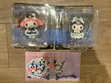 산리오 해피 복권 마이멜로디 쿠로미 세트 피규어 스티커