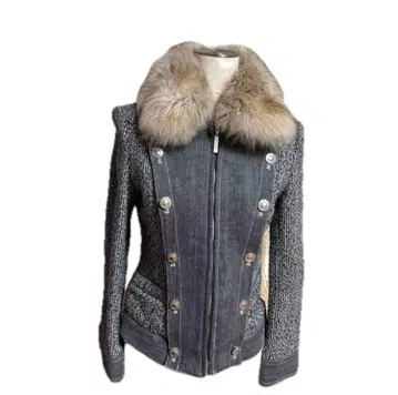 [ Pinky&Dianne ] 데님과 니트의 자켓 퍼 탈부착 가능