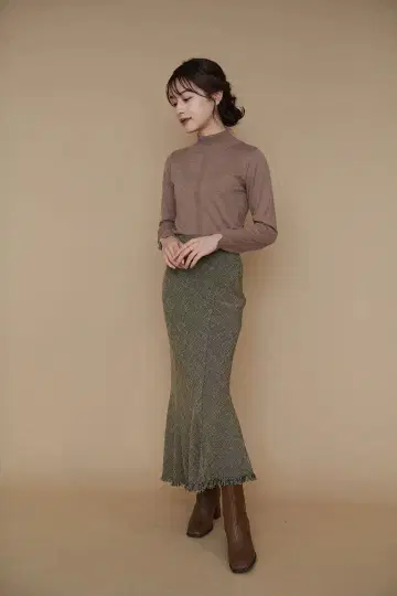 L'Or Mermaid tweed skirt