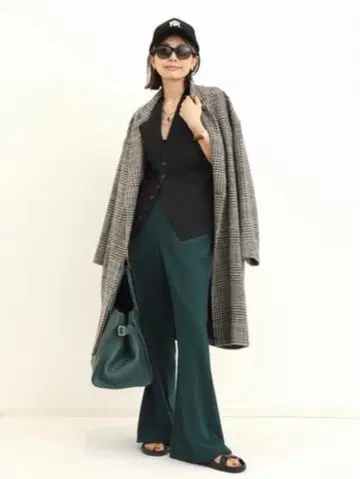 2024 라빠르망 리제르 체크 더블 코트