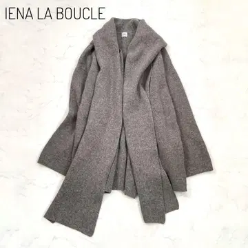 새상품급 이에나 러브르 니트 코트 스톨 포함 가디건 가운 울