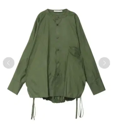 UN3D. 웨이브 라인 개더 셔츠