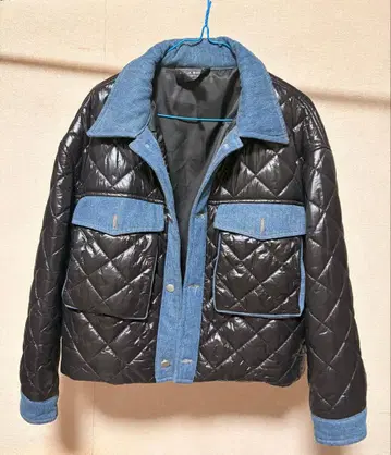 퀼팅 자켓 블랙 x 데님
