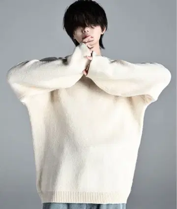 ADRER 극상 퍼지 모찌 니트 화이트 XS 24AWver