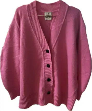 relume 저널 스탠다드 해밀턴 울 V넥 가디건 핑크