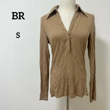 해외 구제 의류 BR 카라 부착 긴팔 니트 (얇은 소재) S