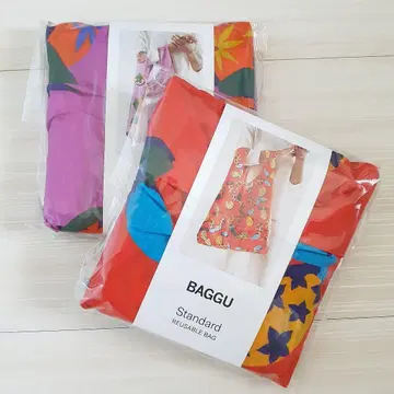 BAGGU 스탠다드 2개 세트 감 금귤 과일 패턴