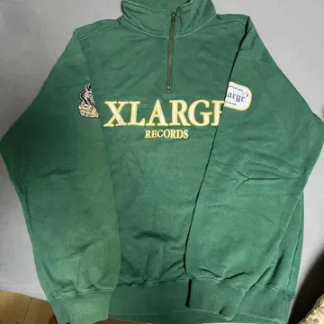 XLARGE 그린 하프 지퍼