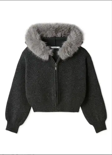 SNIDEL 스나이델 Sustainable 퍼 후드 니트