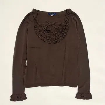 M'S GRACY 엠즈 그레이시 니트 프릴 옷깃 리본 캐시미어 혼방 M