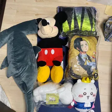 봉제 인형 쿠션 묶음 판매 미키마우스 해피 복권 제일복권