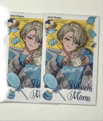 히바치 마나 Sweet Floaties 폴라로이드풍 카드 2장