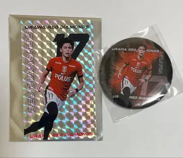 우라와 레즈 17 코모리 히켄 스타디움 가챠 홀로 캔뱃지 홀로 스티커