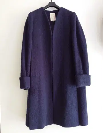 Khaju 카 롱 코트 노카라 네이비 사이즈 36