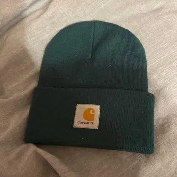 Carhartt 니트 모자 다크 그린