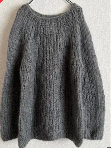 윔 가젯 모헤어 혼방 니트 그레이