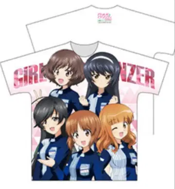 미개봉 새상품 걸즈 & 판처 풀 그래픽 T셔츠 (안코 팀) L