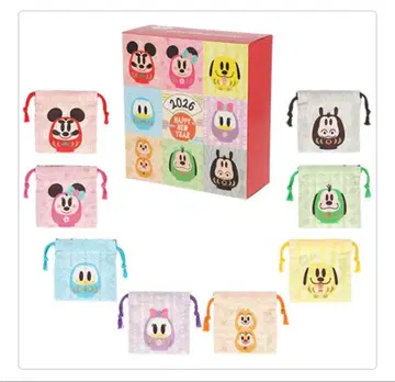 도쿄 디즈니 리조트 2026년 설날 복조리 세트 복주머니 8종