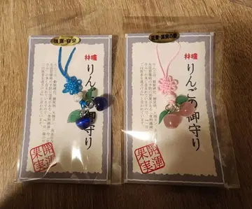 사과 부적 사과 스트랩 파랑 개운 사슴곡 사과 부적 후지사와 료카 시베차