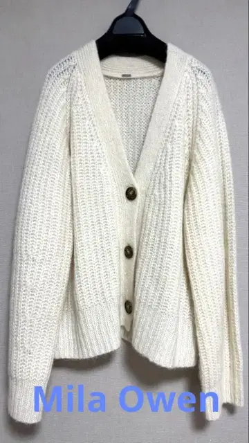 미라 오웬 가디건 화이트