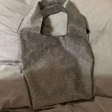 실버 글리터 토트백