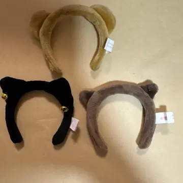 케모미미 머리띠 봉제 인형 초승달 토끼