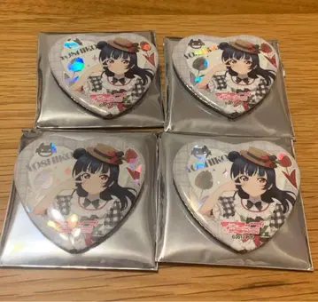 요시코 츠시마 러브 라이브! 선샤인!! GiGO 하트 캔뱃지 4개 세트