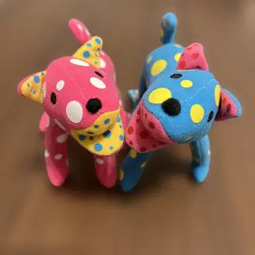 미사용 새상품 쿠사마 야요이 린린 토코톤 마스코트 키링 봉제 인형