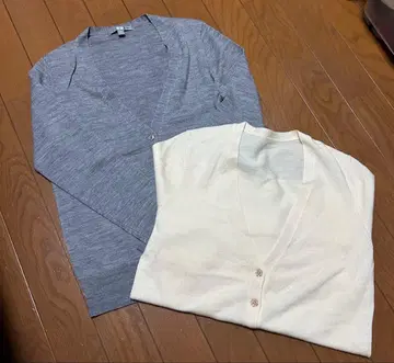 UNIQLO 엑스트라 파인 메리노 니트 긴팔 가디건 2종 V넥