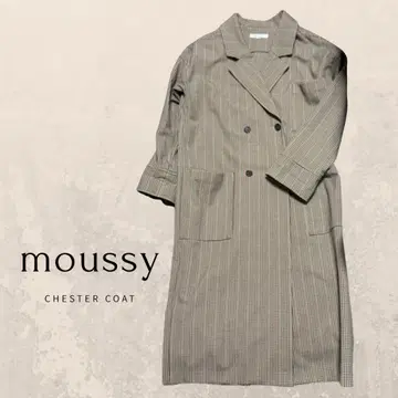 moussy CHSTER COAT 체크 무늬 롱 코트