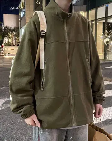 올리브 플리스 자켓 XL 사이즈