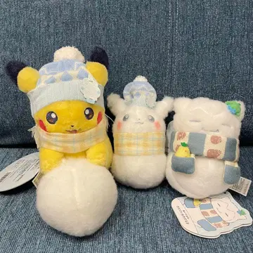 포켓몬 센터 눈놀이 눈사람 피카츄 카비곤 3종 세트