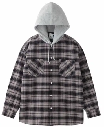 X-girl 체크 후디와 바지 셋업 블랙