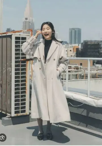 트렌치 디자인 울 코트 regular