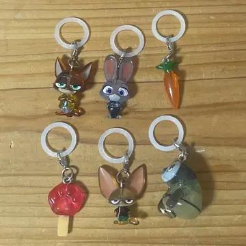 주토피아 메지루시 액세서리 캡슐 토이 전 6종 컴플리트