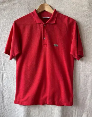 레어 70s 프랑스제 라코스테 피케 셔츠 오렌지 8