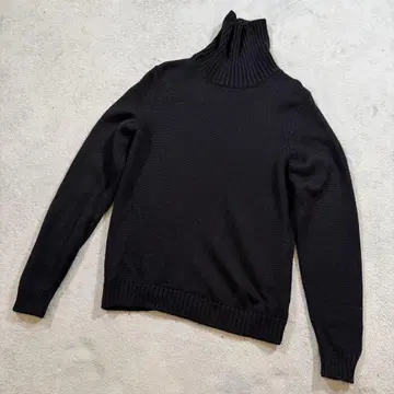 자노네 5G 5게이지 터틀넥 니트 46사이즈 블랙 울