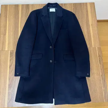 STUDIOUS 스트레치 멜톤 체스터 코트 네이비