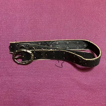 5351 pour les femmes 스터드 장식 블랙 가죽 벨트