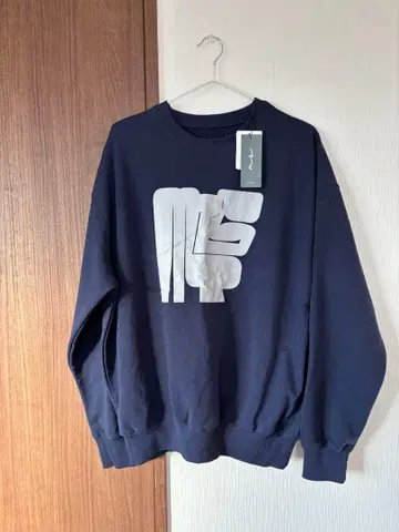 mirrorstoke 네이비 로고 맨투맨 M 사이즈