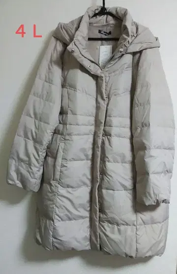 다운 자켓 베이지 4L 여성용 빅 사이즈 미사용 택 포함