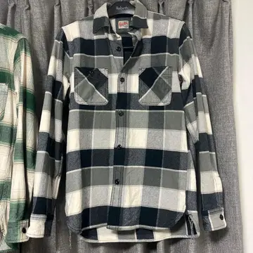 houston 체크 무늬 긴팔 셔츠 그레이