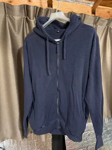 45R 네이비 와플 짜임 집업 후드티 사이즈 3