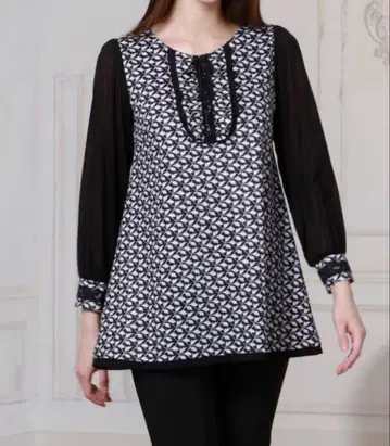 2025AW 슈퍼 뷰티 소매 파워넷 모노톤 패턴 튜닉 44