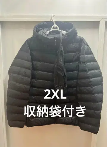 유니클로 수납 봉투 포함 심리스 울트라 라이트 다운 파카 XXL 블랙