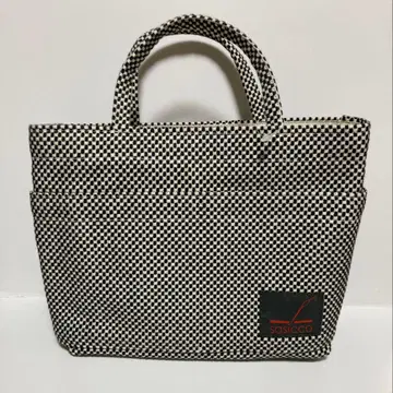 미사용 sasicco 트윈백 토트백 미카와 목화 자수 직조 다중 수납