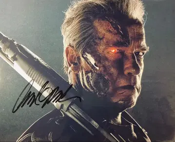 터미네이터 아놀드 슈왈제네거 친필 사인 포함 사진 cg