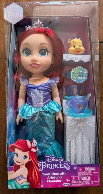디즈니 프린세스 아리엘 플랜더와 도라 인형 티 세트 인어공주