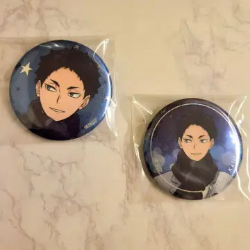 하이큐!! 코스모 월드 홀로그램 캔뱃지 아카아시 케이지 2개