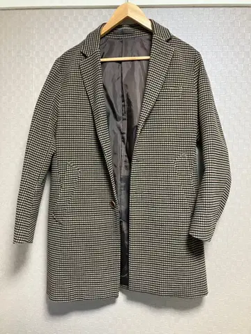 롱 코트 남성용 깔끔 캐주얼 IKKA 스타일리시 겨울 가을